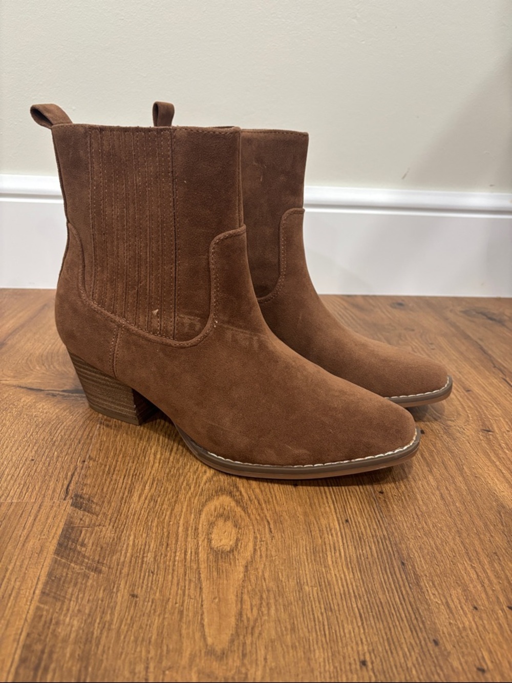 Universal Thread Women's Chestnut Solita Western Ankle Booties - Picture 3 of 9